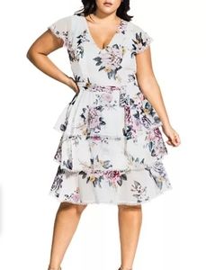 City Chic Floral Dress